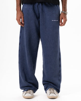 Blue Washed Wide Leg Swants Swants IN YOUR SHOE L