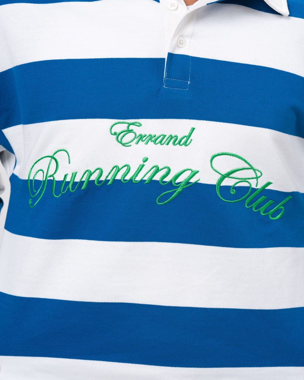 Blue & White Striped Statement Oversized Rugby Polo Polo T-Shirts IN YOUR SHOE