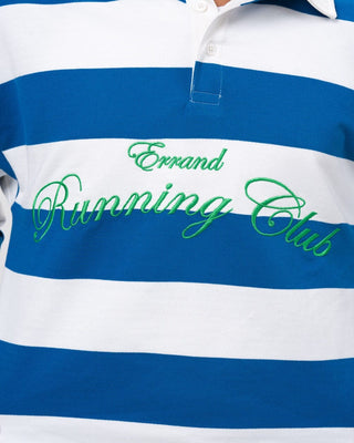 Blue & White Striped Statement Oversized Rugby Polo Polo T-Shirts IN YOUR SHOE