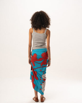 Blue Wild Clay Satin Flowy Wrap Flowy Wraps IN YOUR SHOE
