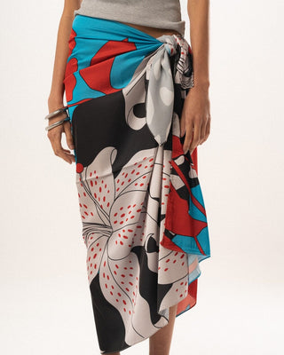 Blue Wild Clay Satin Flowy Wrap Flowy Wraps IN YOUR SHOE