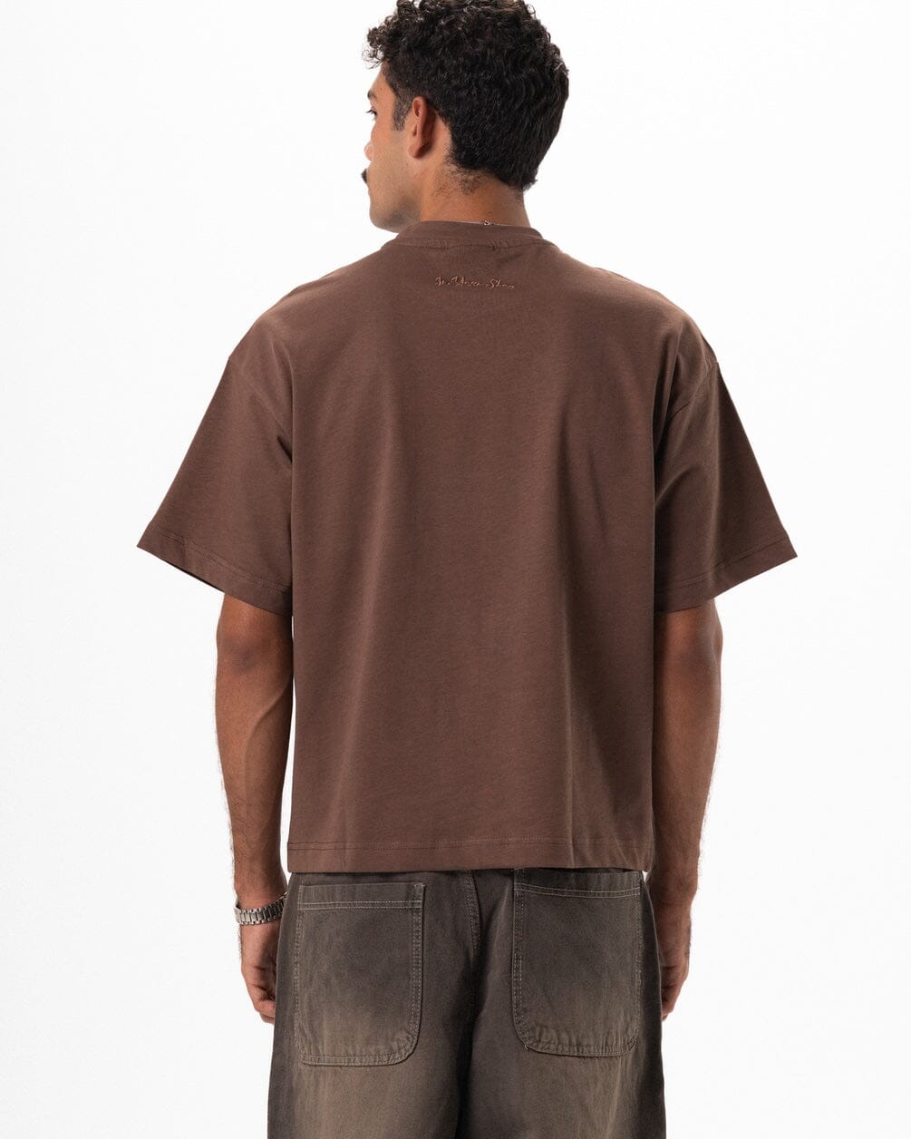 Brown Basic Boxy Tee Basic Boxy Tee IN YOUR SHOE XL