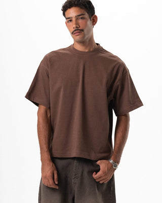 Brown Basic Boxy Tee Basic Boxy Tee IN YOUR SHOE L