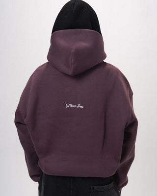 Brown Basic Heavy Oversized Hoodie Plain Hoodies IN YOUR SHOE XL