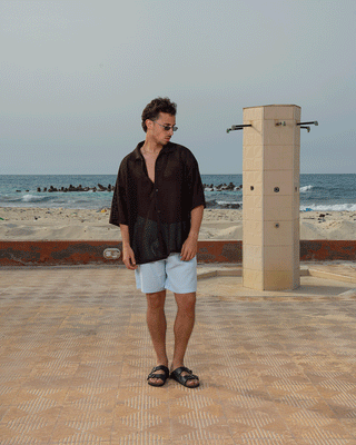 Brown Crochet Shirt Crochet Shirt IN YOUR SHOE