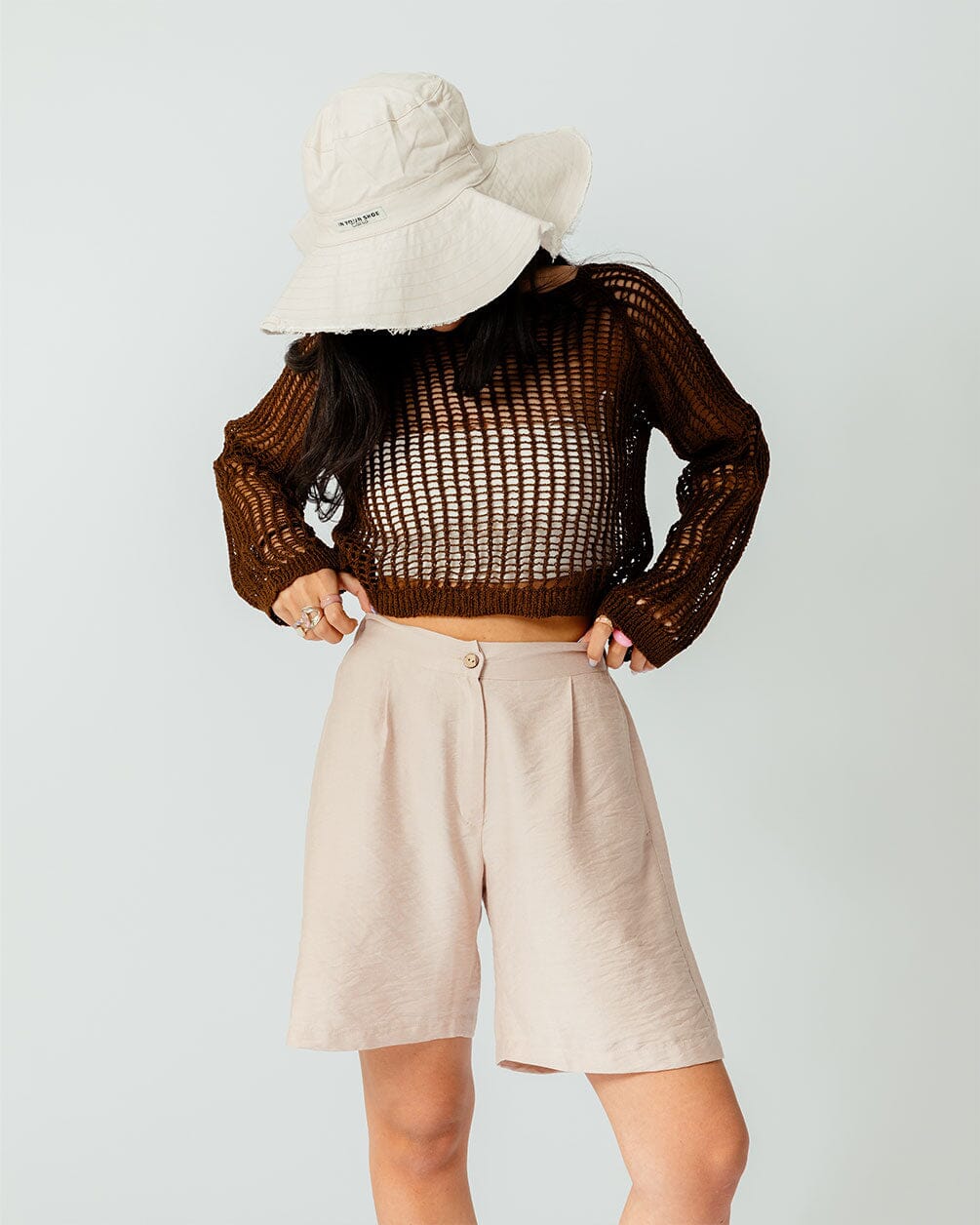 Brown Fishnet Top Fishnet Top IN YOUR SHOE