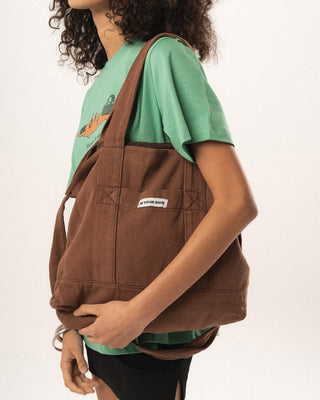 Brown Gabardine Tote Bag Gabardine Tote Bags IN YOUR SHOE