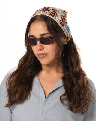 Brown Granny Crochet Bandana Bandana IN YOUR SHOE