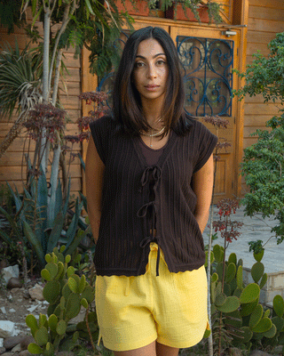 Brown Knot Vest Knit Vest IN YOUR SHOE