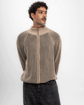 Brown Oversized Knit Jacket Knitwear IN YOUR SHOE