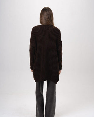 Brown Oversized Sleeves Cardigan Cardigans IN YOUR SHOE L-XL