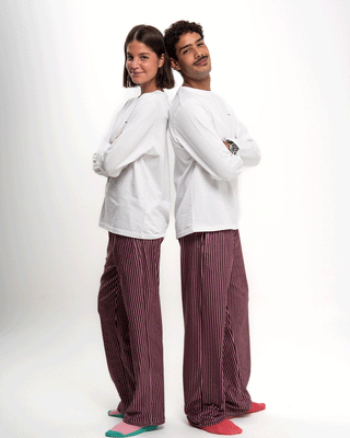 Brown & Pink Striped Fluffy Pjoys Fluffy Pjoys IN YOUR SHOE