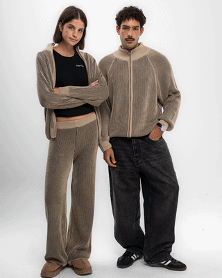 Brown Regular Knit Pants Knit Pants IN YOUR SHOE