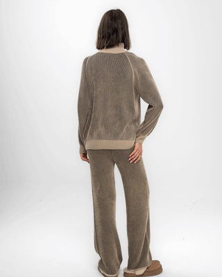 Brown Regular Knit Pants Knit Pants IN YOUR SHOE