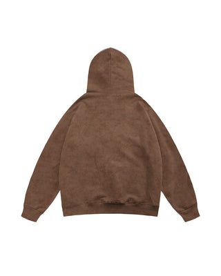 Brown Washed Hoodie Acid Washed Hoodies IN YOUR SHOE