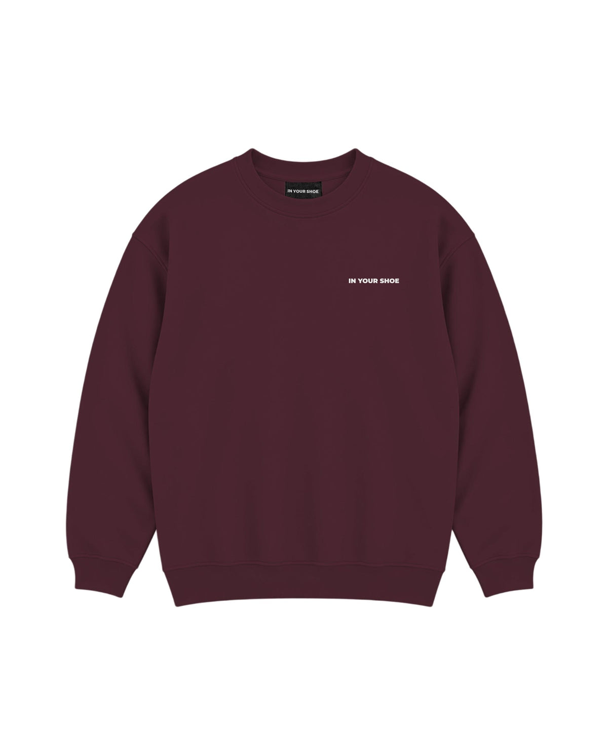Burgundy Basic Oversized Crewneck Crewnecks IN YOUR SHOE S