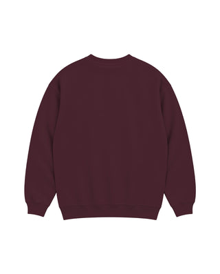 Burgundy Basic Oversized Crewneck Crewnecks IN YOUR SHOE M