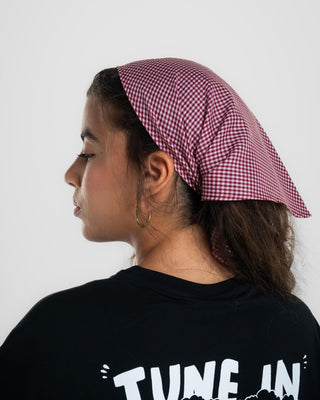 Burgundy Checks Bandana Bandana IN YOUR SHOE