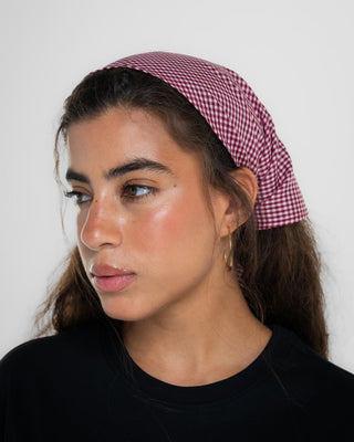 Burgundy Checks Bandana Bandana IN YOUR SHOE