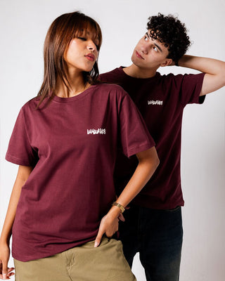 Burgundy IYS Printed Regular Tee Printed Regular Tees IN YOUR SHOE L