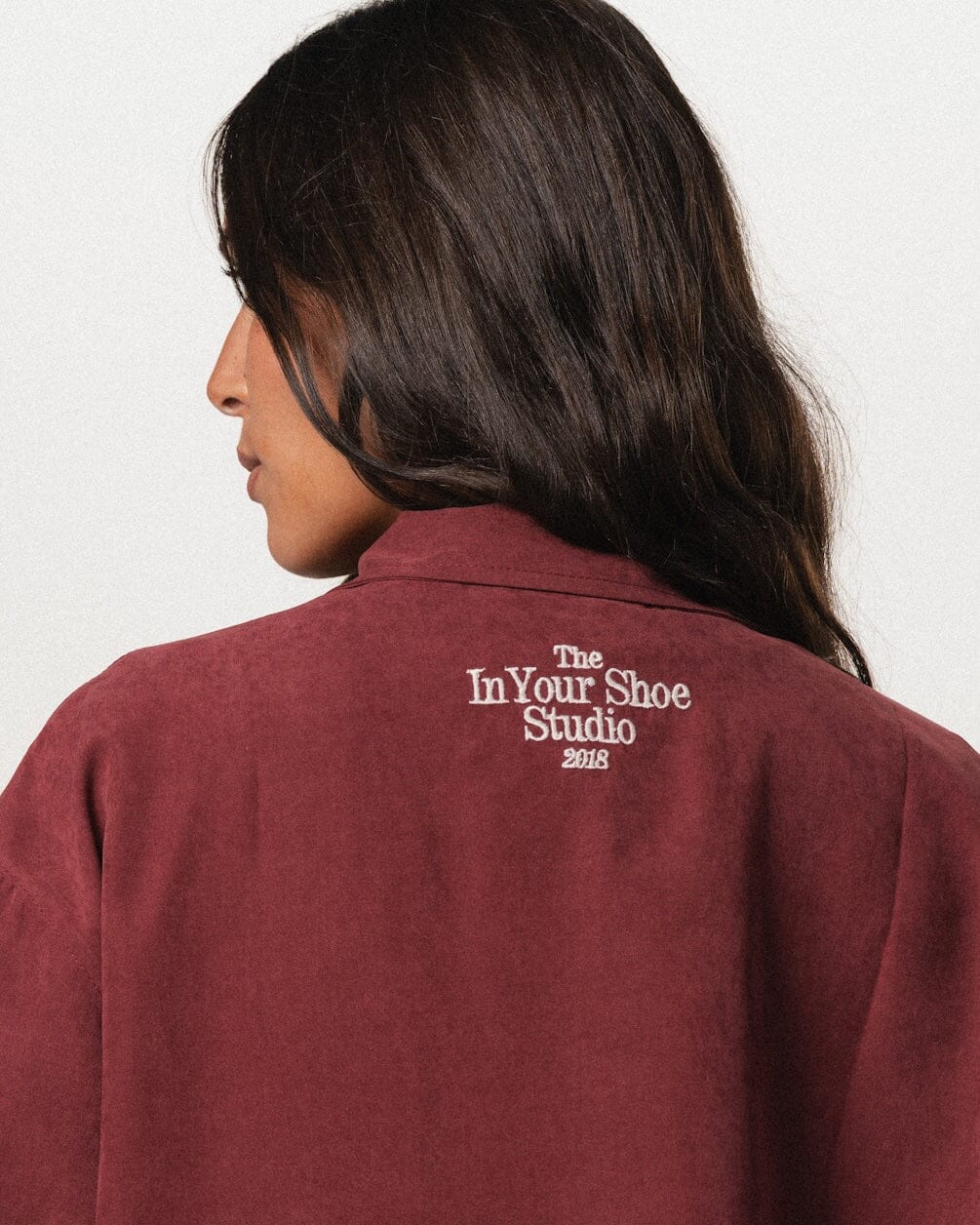 Burgundy Oversized Textured Windbreaker Windbreaker IN YOUR SHOE XL