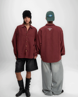 Burgundy Oversized Textured Windbreaker Windbreaker IN YOUR SHOE