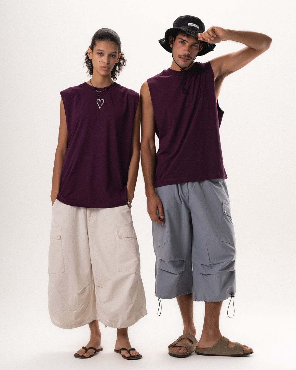 Burgundy Sleeveless Tee Sleeveless Tees IN YOUR SHOE S