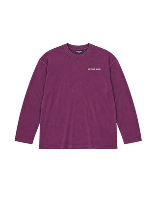 Burgundy Washed Oversized Long Sleeves Long Sleeves IN YOUR SHOE S