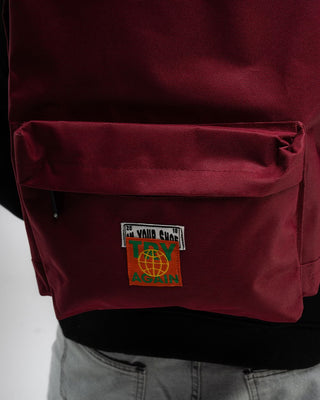 Burgundy Zip Backpack Backpacks IN YOUR SHOE