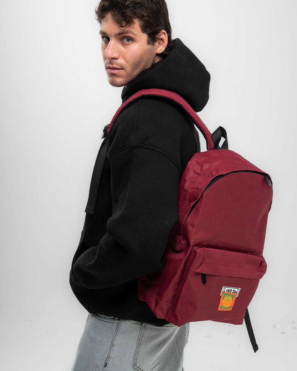 Burgundy Zip Backpack Backpacks IN YOUR SHOE