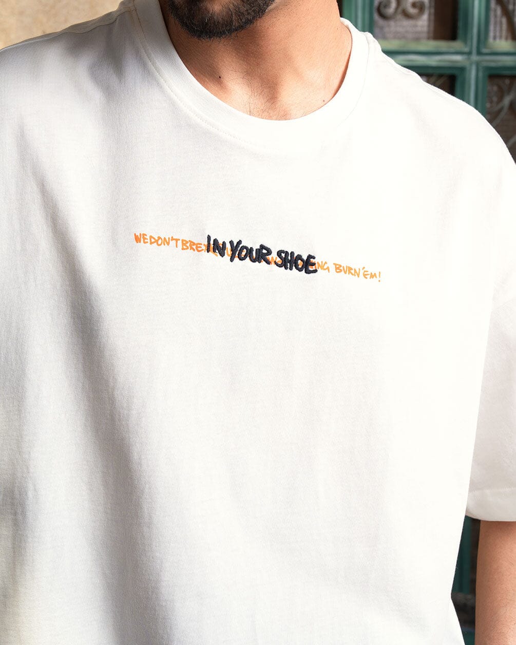 Burn Rules Oversized Tee Printed Oversized Tees IN YOUR SHOE M