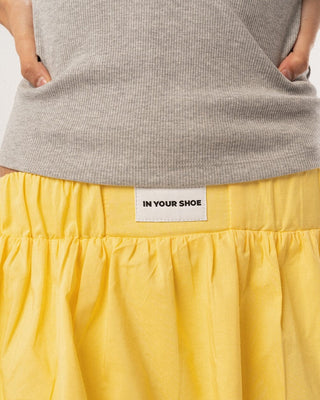 Butter Yellow Mini Balloon Skirt Skirt IN YOUR SHOE