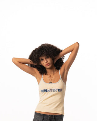 Butter Yellow Spaghetti Strap Top Sleeveless Tops IN YOUR SHOE L