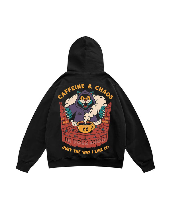 Caffeine & Chaos Oversized Hoodie