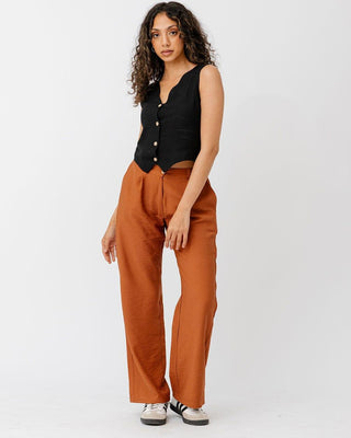 Camel Brown Linen Pants Linen Pants IN YOUR SHOE S