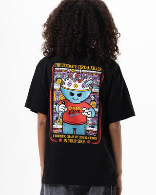 Cereal Crimes Oversized Tee Printed Oversized Tees IN YOUR SHOE L