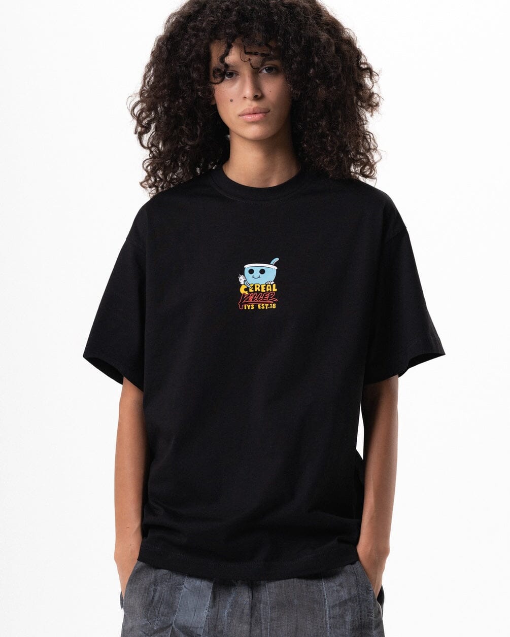 Cereal Crimes Oversized Tee Printed Oversized Tees IN YOUR SHOE M