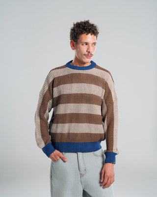 Choco and Beige Balloon Knitwear Pullover Knitwear IN YOUR SHOE