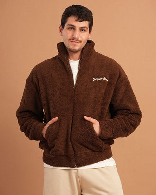 Coffee Fleece Jacket Fleece Jacket IN YOUR SHOE M