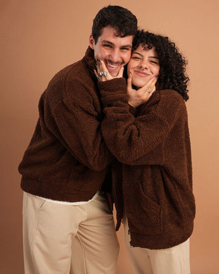 Coffee Fleece Jacket Fleece Jacket IN YOUR SHOE