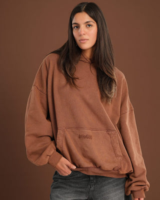 Coffee Washed Balloon Fit Hoodie Balloon Fit Hoodies IN YOUR SHOE S-M