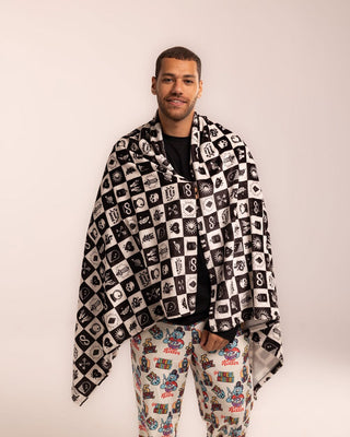 Cosmic Checkers Fluffy Blanket Fluffy Blanket IN YOUR SHOE
