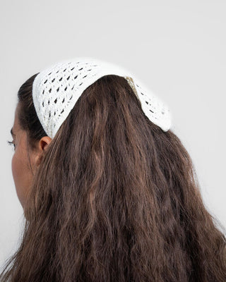 Creme Raw Crochet Bandana Bandana IN YOUR SHOE