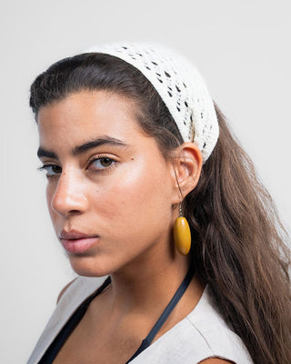 Creme Raw Crochet Bandana Bandana IN YOUR SHOE