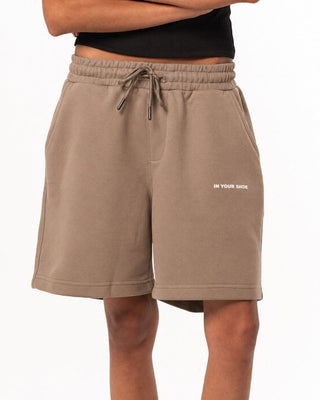 Dark Beige Wide Leg Sworts Sworts IN YOUR SHOE M