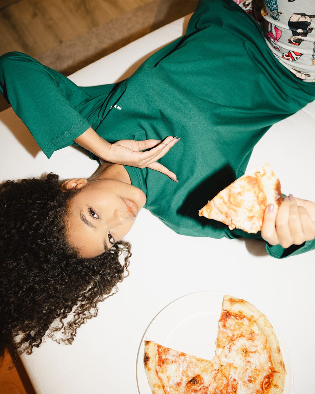 Dark Green Basic Long Sleeve Tee PJ Tops IN YOUR SHOE M