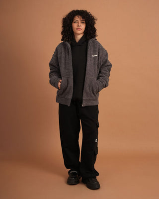 Dark Grey Fleece Jacket Fleece Jacket IN YOUR SHOE S