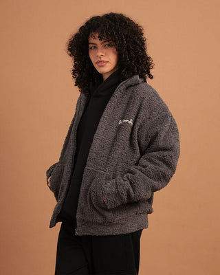 Dark Grey Fleece Jacket Fleece Jacket IN YOUR SHOE