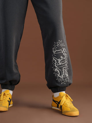 Dark Grey Printed Swants Swants IN YOUR SHOE