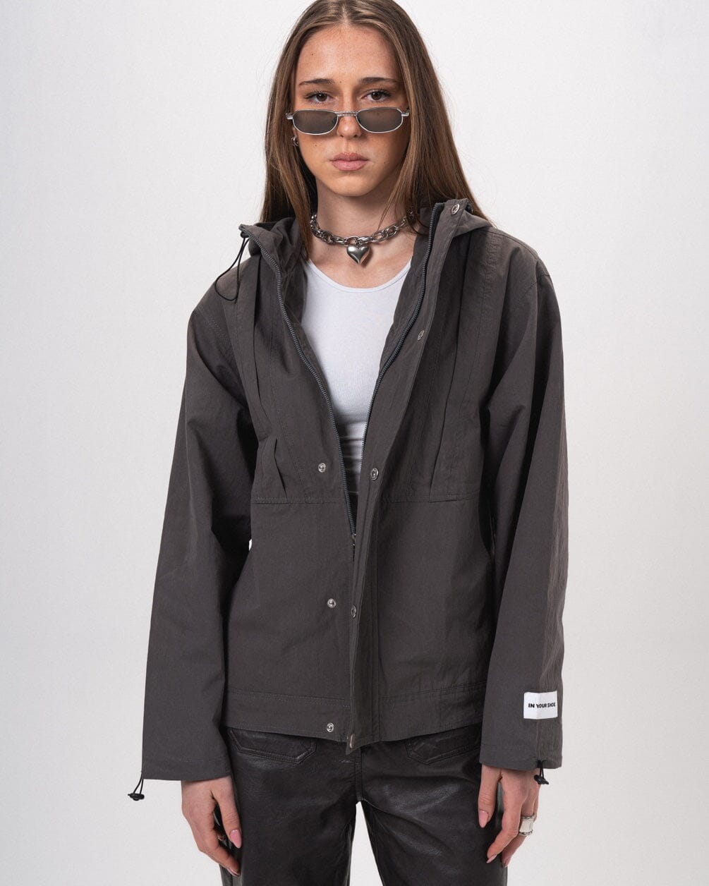 Dark Grey Regular Windbreaker Windbreaker IN YOUR SHOE XL